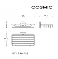MEDIDAS JABONERA DUCHA START COSMIC